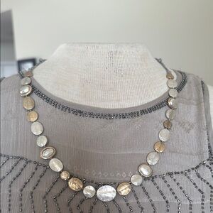 Elegant mixed metal Gold and Silver adjustable Necklace